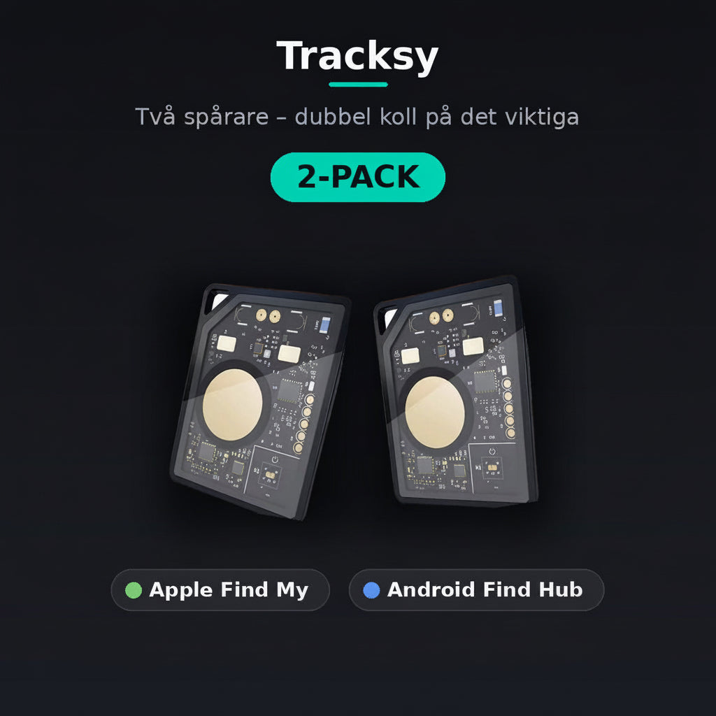 Tracksy Bluetooth-spårare i kortformat – för iPhone & Android